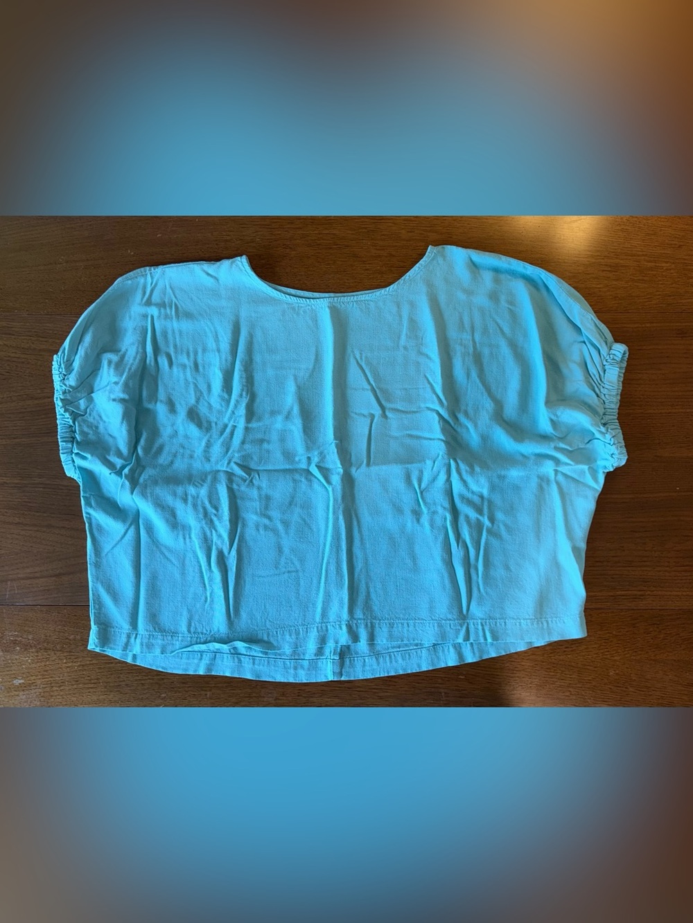 Zenana Outfitters Light Blue Cropped Boxy Top